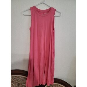 Women's Pink Sleeveless Tank Dress Casual‎ XS